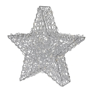 estrella de aluminio luminosa con 200 micro led 60x16x57cm