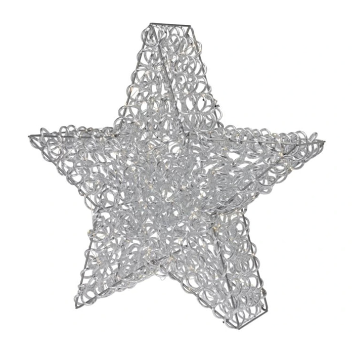 estrella de aluminio luminosa con 200 micro led 60x16x57cm
