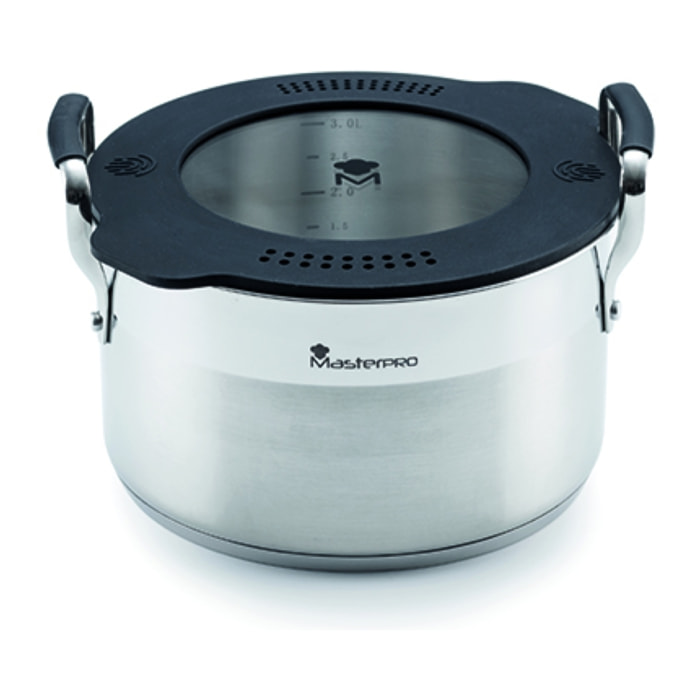 CACEROLA 20CM ACERO INOX IND C/TAPA SMART MP