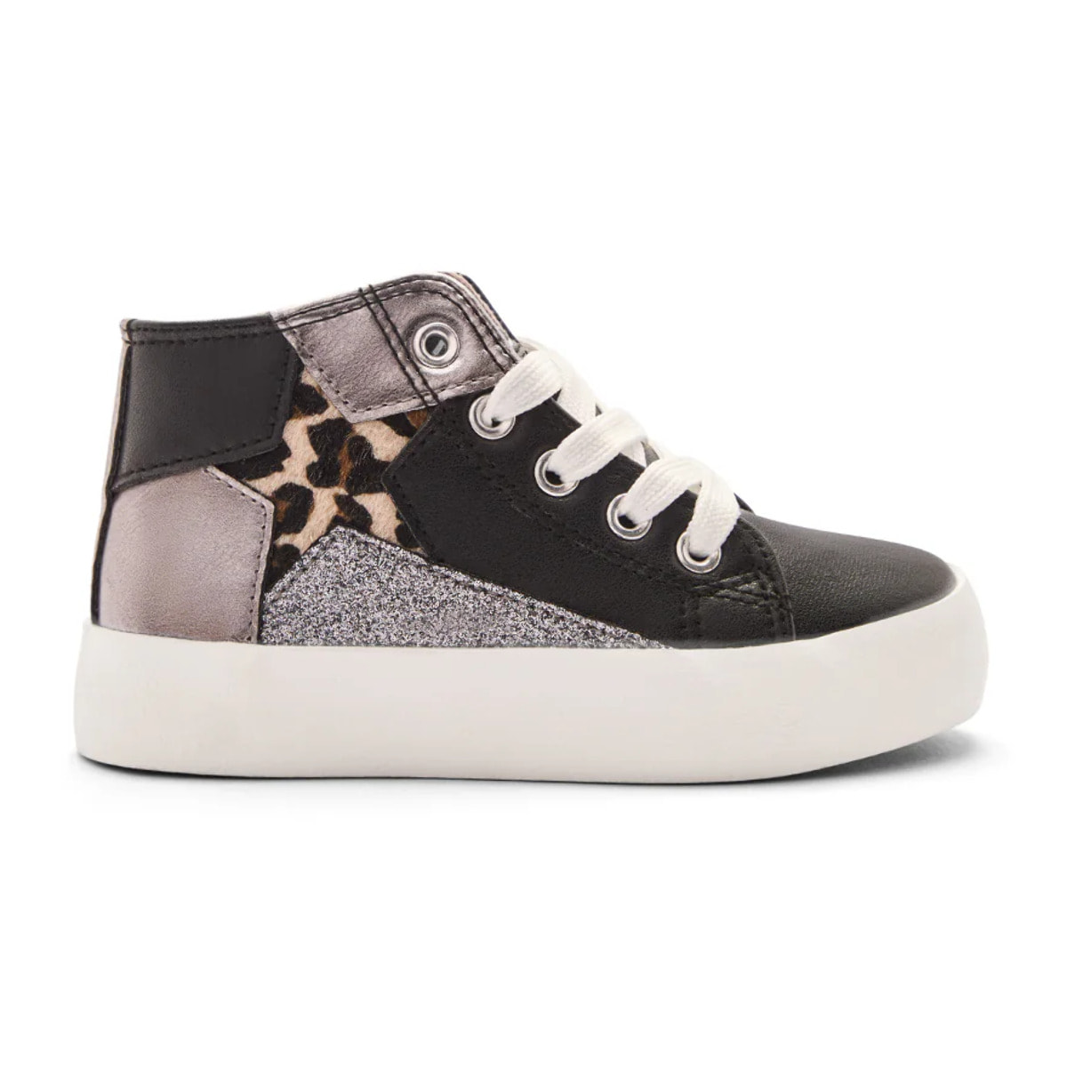 Sneakers alte da bambina con cerniera interna