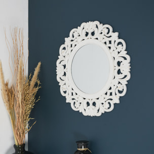 MIROIR BOIS SCULPTE CHARME 60CM