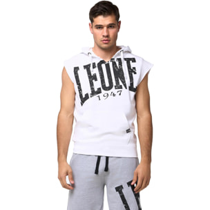 Felpa da uomo pull on con cappuccio senza maniche non felpata Leone Boxe
