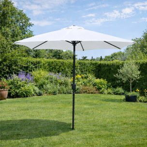 Parasol droit rond 2,5 x 2,5 m écru EMMA