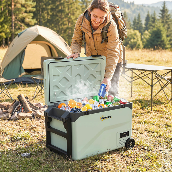 Glacière électrique compression 12V 240V - contrôle application roues - 42,5L - vert