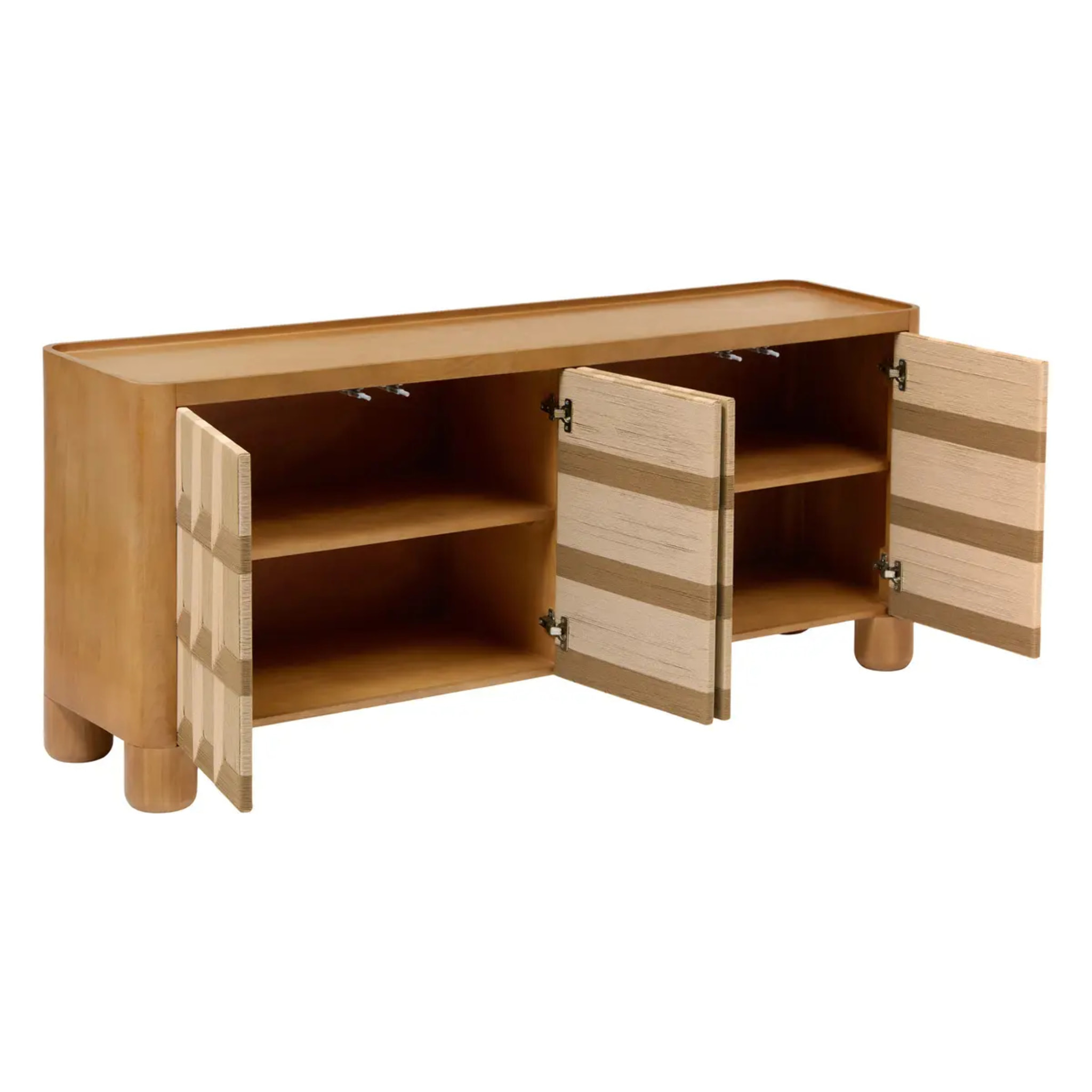 Buffet Netsi rectangulaire 75x175cm 4 portes beige