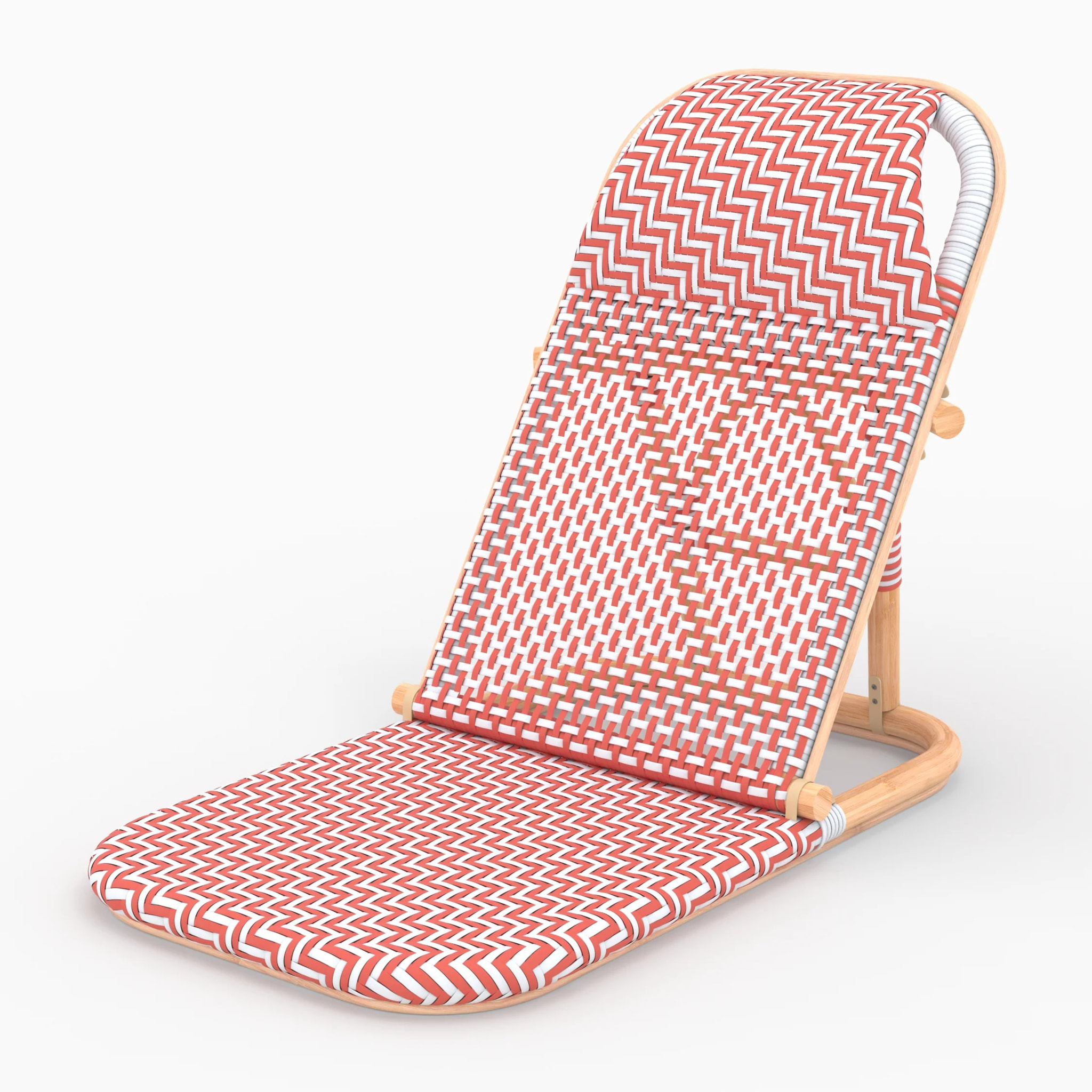 Chaise de plage terracotta pliable en tissage synthétique - Favignana