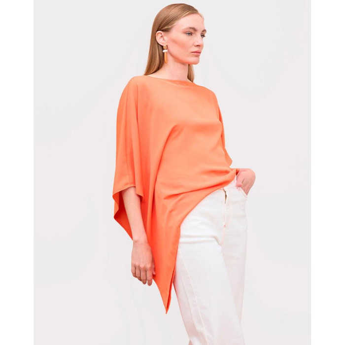 Blusa a strati con maniche scese