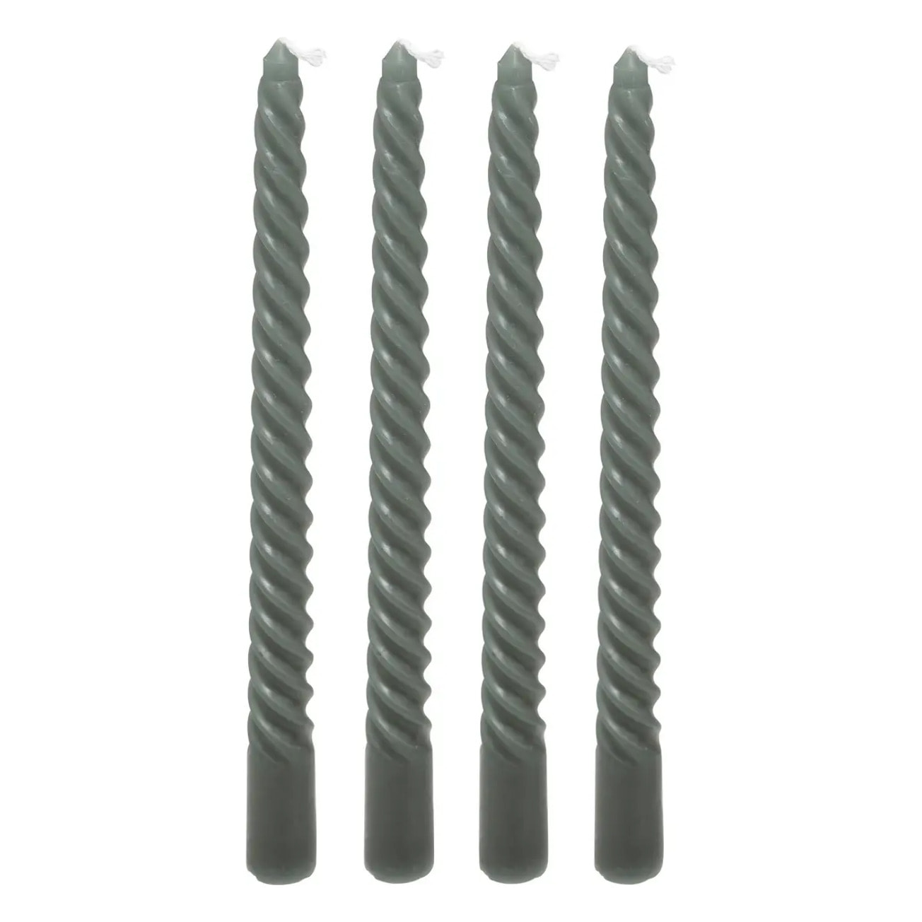 4 bougie-bâtons "Twist many" vert 180g