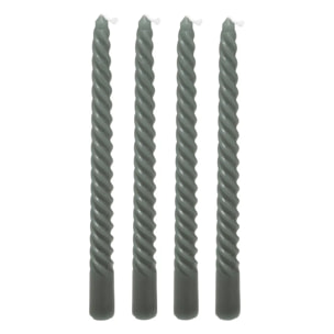 4 bougie-bâtons "Twist many" vert 180g