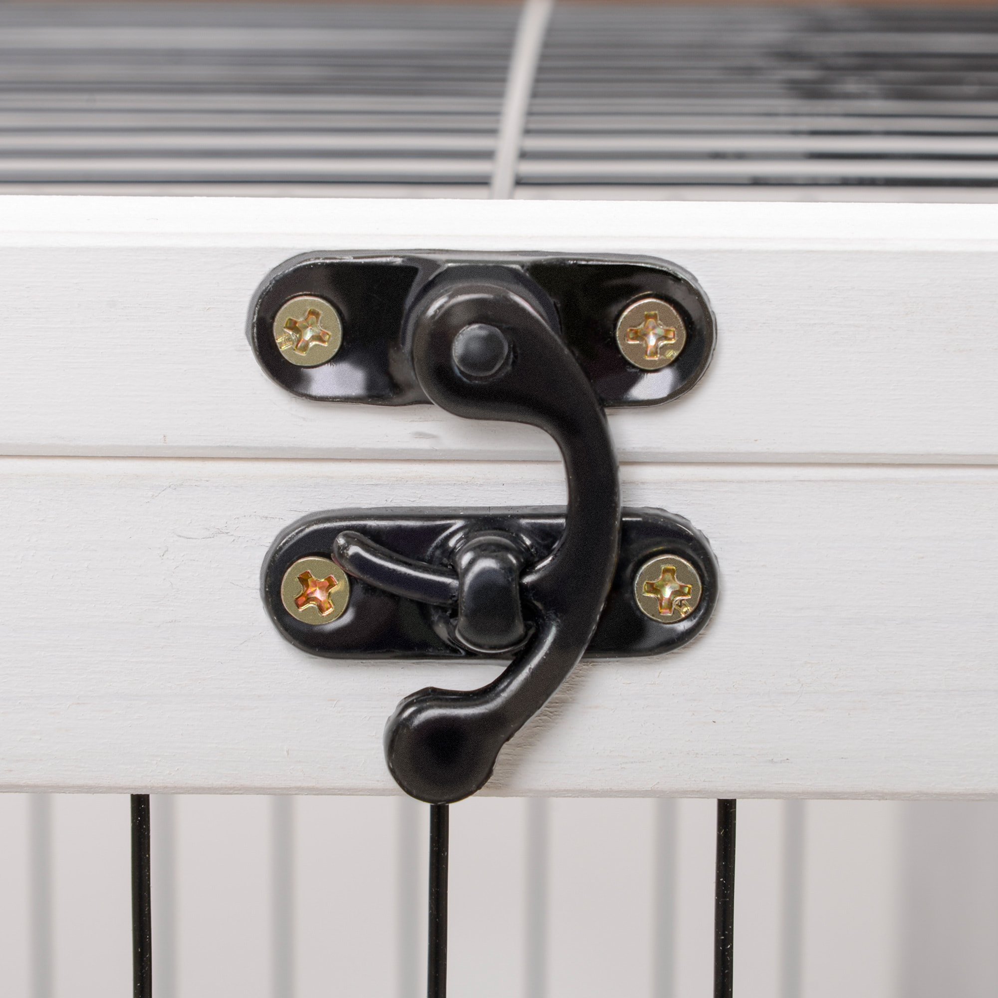 Jaula para Conejos de Madera 90x53x59cm Techo Abrible Rampa Bandeja Extraíble