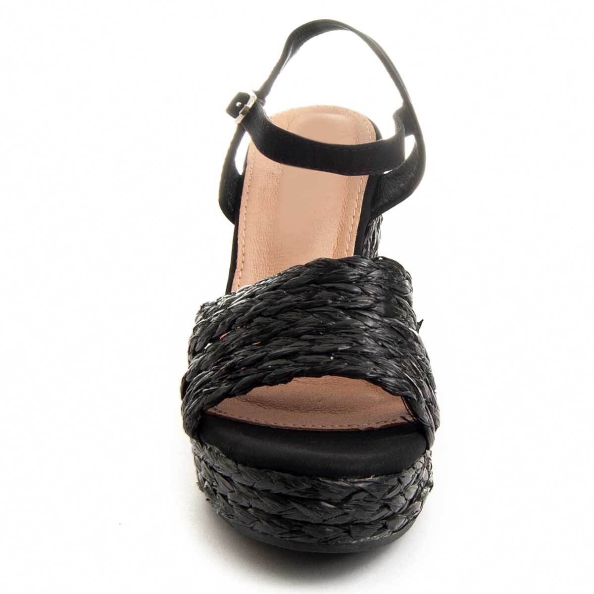 Sandalias de Cuña - Negro - Altura: 10 cm