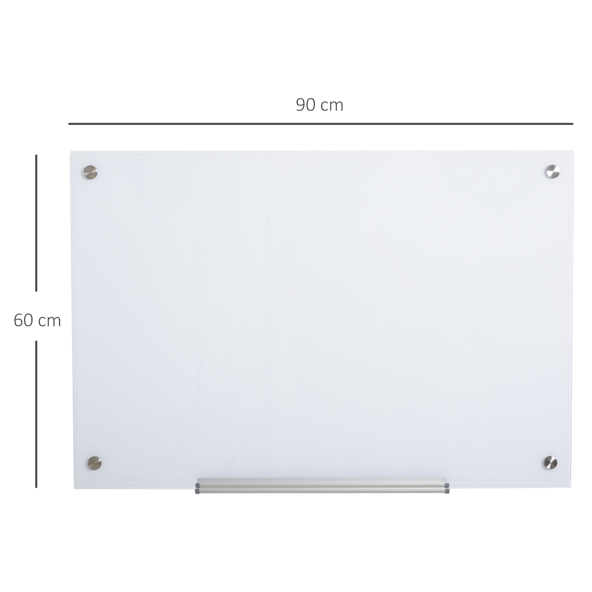 Pizarra Magnética de Cristal 90x60x0,45 cm Blanco