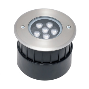 FORLIGHT Incasso empotrable de suelo de diametro 120mm con luz led en blanco cálido 3000K en acero inoxidable