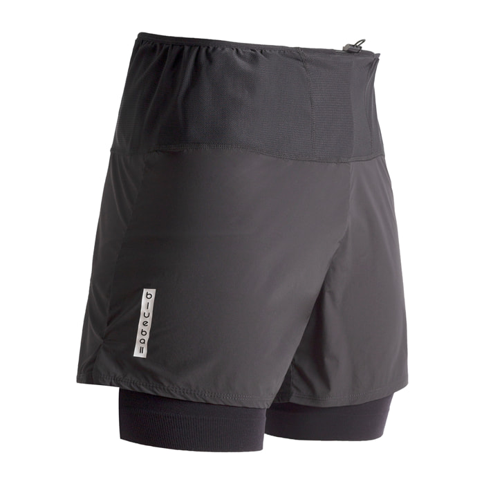 Shorts de entrenamiento negros antiadherentes de largo medio con calzoncillo integrado para correr todos los días en condiciones de calor