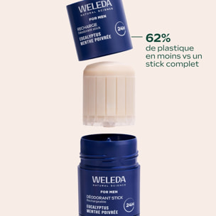 WELEDA - Recharge Déodorant Stick For Men 50g - Formule 100% d'origine naturelle et sans alcool - Efficacité prouvée 24H