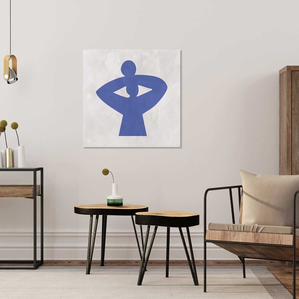 Tableau courbe bleue grecque Tableau plexiglas