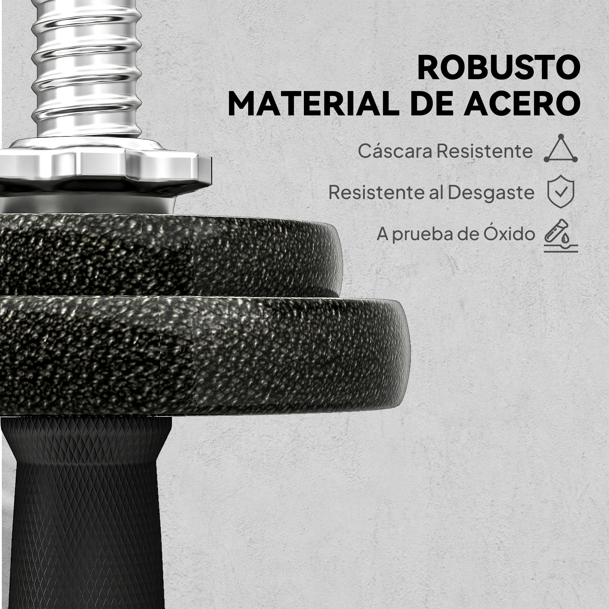 Juego de Mancuernas Ajustables, 2 en 1, 20kg, Juego de Pesas con Barras Recta de Conexión y Mangos Antideslizantes, Pesas y Mancuernas para Hombres y Mujeres, Fitness, Gimnasio en Casa