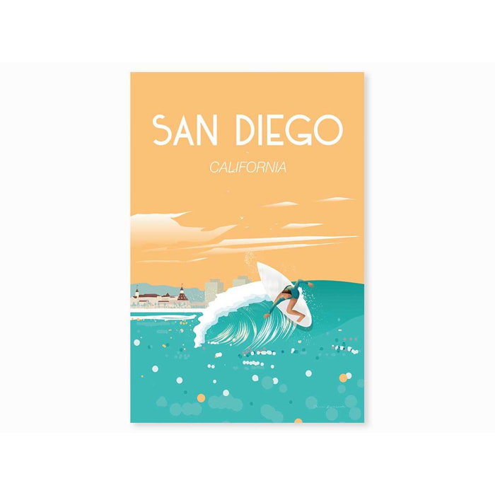 Tableau voyage San Diego California Toile imprimée