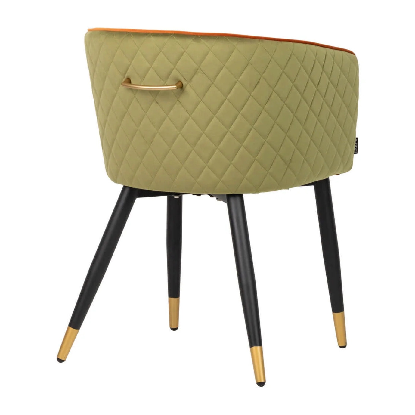 Silla Con Tirador Velvet Verde Naranja 55x57x76 Cm