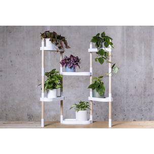 Estantería para plantas modular y personalizable ; color blanco; 6 bandejas