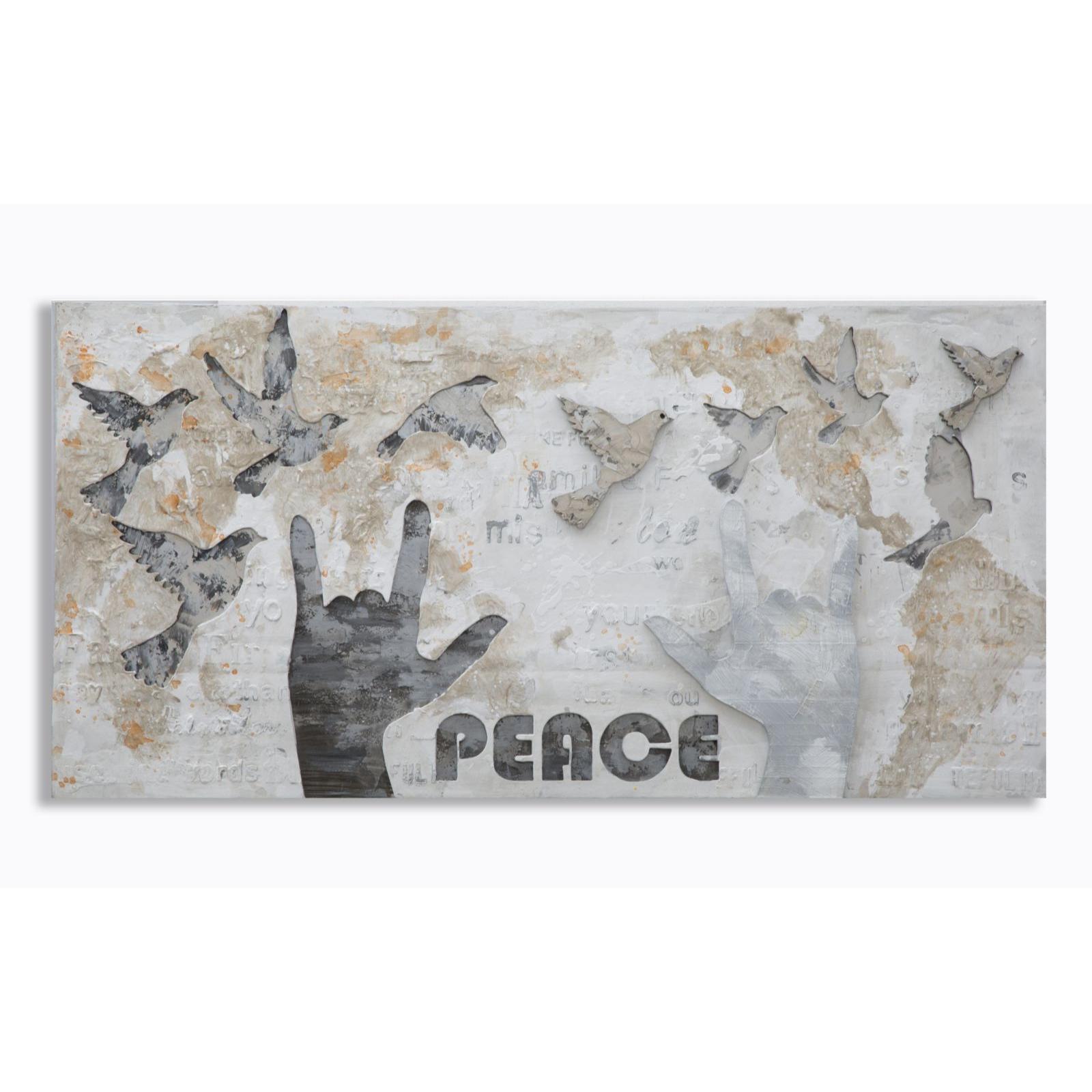 DIPINTO PEACE OFFICINE 55 MULTICOLORE