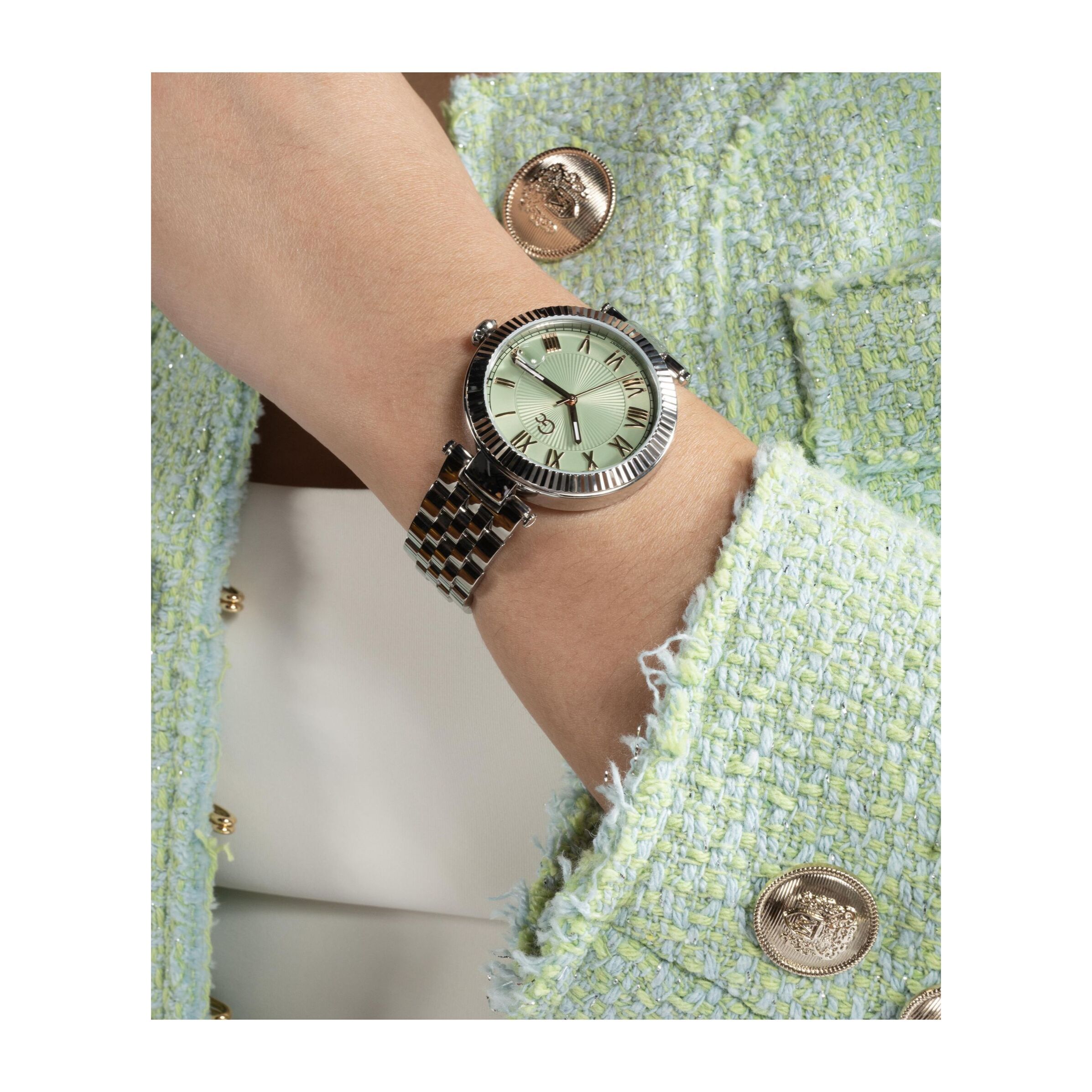 Gc Reloj De Cuarzo De Día Y Fecha Gc Flair