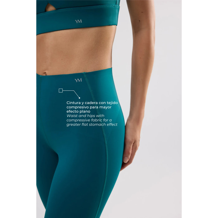 Leggings sportivi da motociclista a compressione per pancia piatta neri