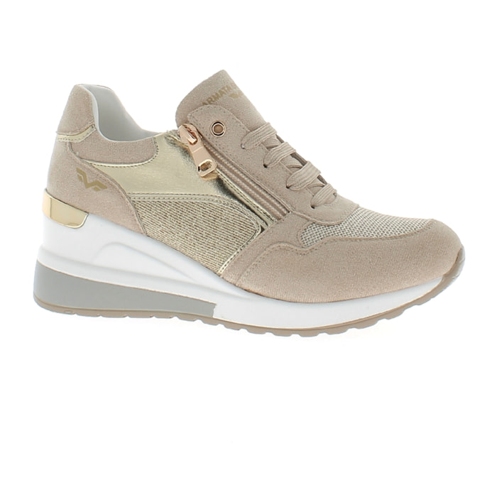 Armata di Mare Scarpe Donna Sneakers Casual con Zip Laterale AMD SS41H18 Beige