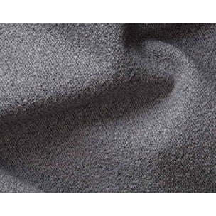 Flore - Canapé droit 3 places en tissu bouclette - Gris