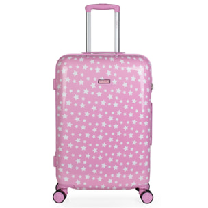 Juego De Maletas De Viaje Juvenil Infantil Niña Niño 4 Ruedas Set Trolley 3 Pzs.(Cabina Pequeña (Equipaje Avión), Mediana Y Neceser De Viaje 702400B