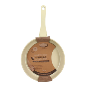 Poêle 28cm en aluminium recyclé crème - tous feux PURE