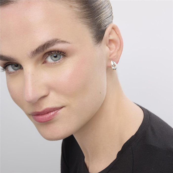 Pendientes acabado plata y Circonita Brillante