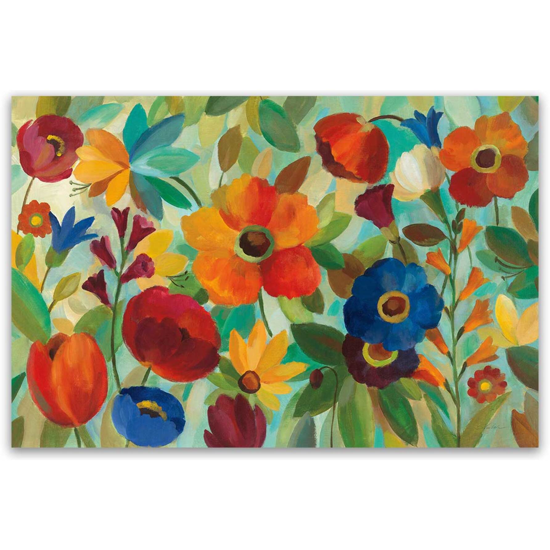 Tableau de fleurs Été Floral Tableau alu Dibond