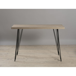 FLEUR - Console rectangulaire pieds métal scandi