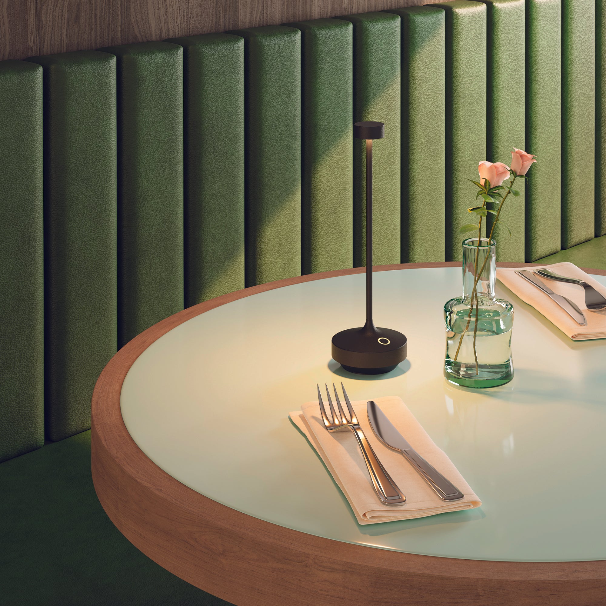 Lampe de table sans fil RUBY Noir H25cm