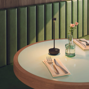 Lampe de table sans fil RUBY Noir H25cm