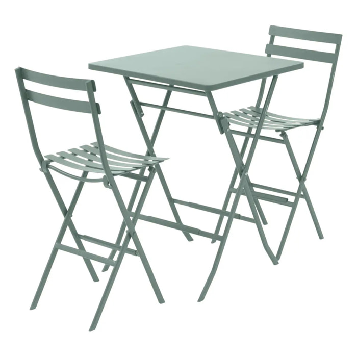 Table haute pliante de jardin Greensboro Vert olive
