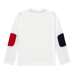 T-shirt manica lunga terry embroidery Polo Club St Martin Bianco