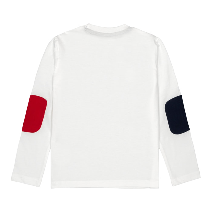 T-shirt manica lunga terry embroidery Polo Club St Martin Bianco