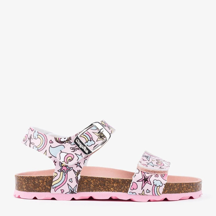 Girl's Multi Unicorn Print Bio Sandals