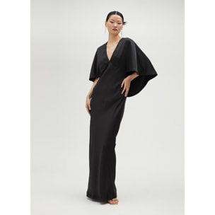 Vestito lungo maniche stile poncho