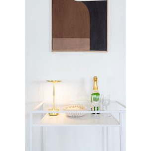 Carrello Bar Vita 2 Ripiani Bianchi con Telaio Bianco — 68×40×79 cm