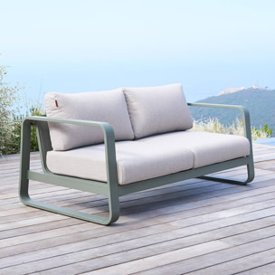 Canapé de jardin Domilly 2 places vert laurier