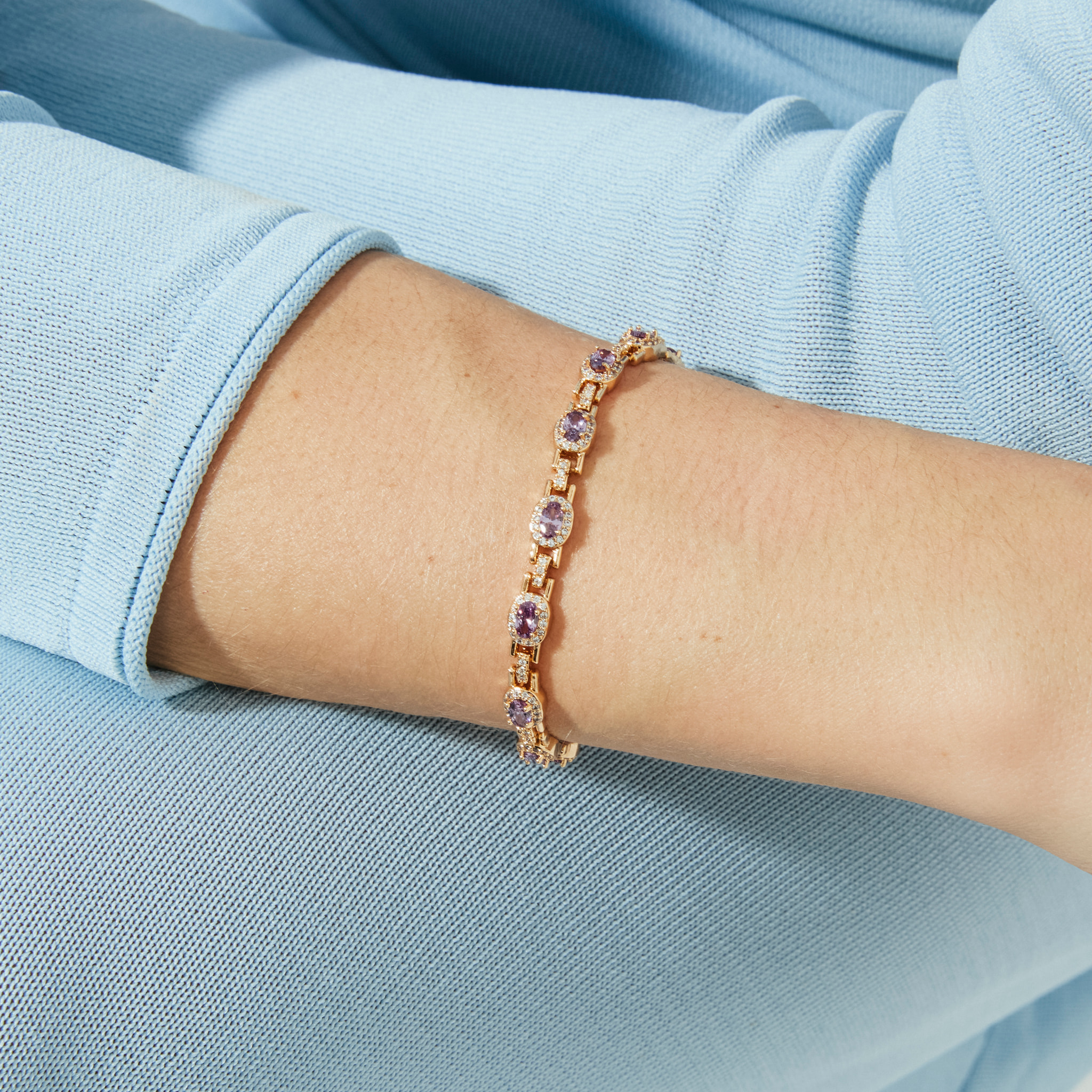 Pulsera Papzal acabado oro rosa 18k