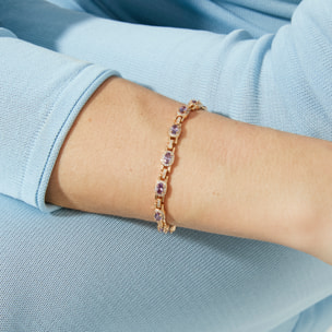 Pulsera Papzal acabado oro rosa 18k