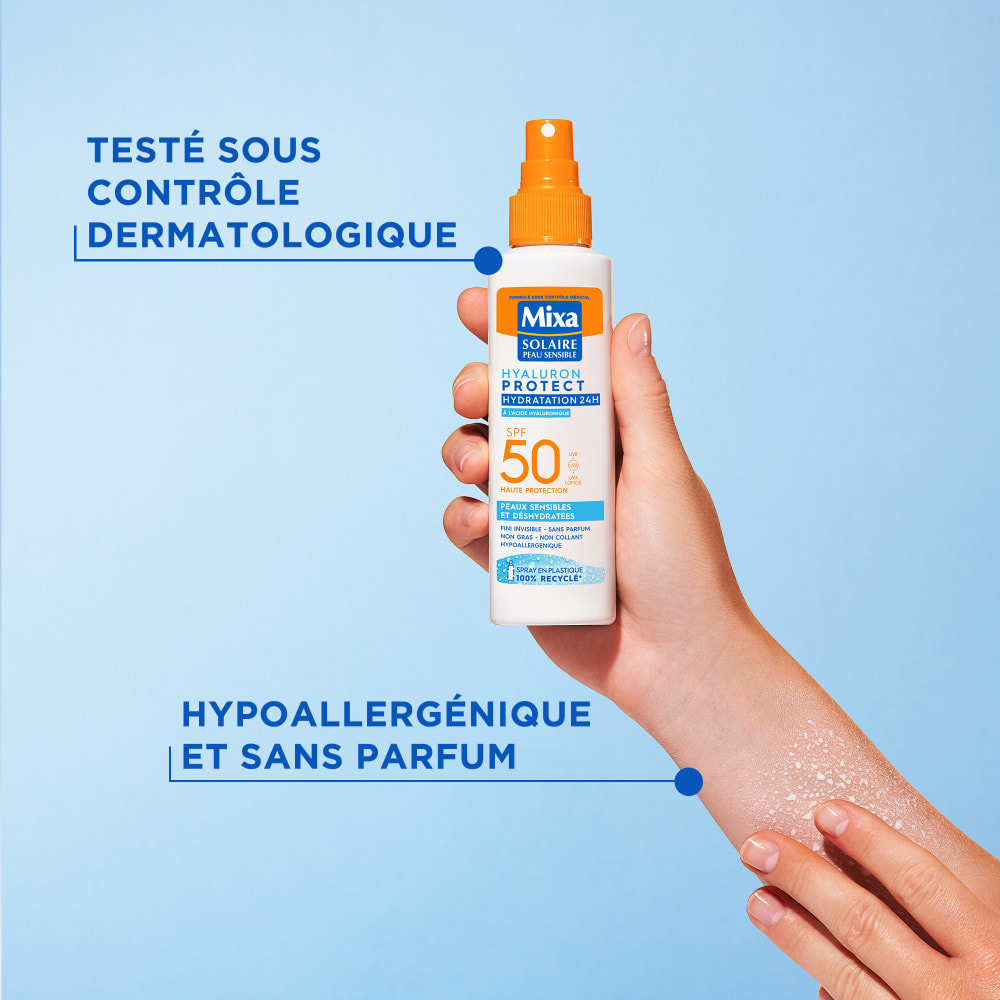 Mixa Hyaluron Protect Peaux Sensibles Spray Solaire SPF50 150ml