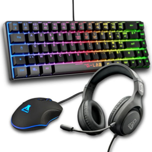 Clavier gamer THE G-LAB Combo Hydrogen 3 en 1