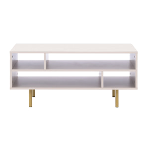 Monica - table basse - beige - 5 niches - 100 cm - Beige