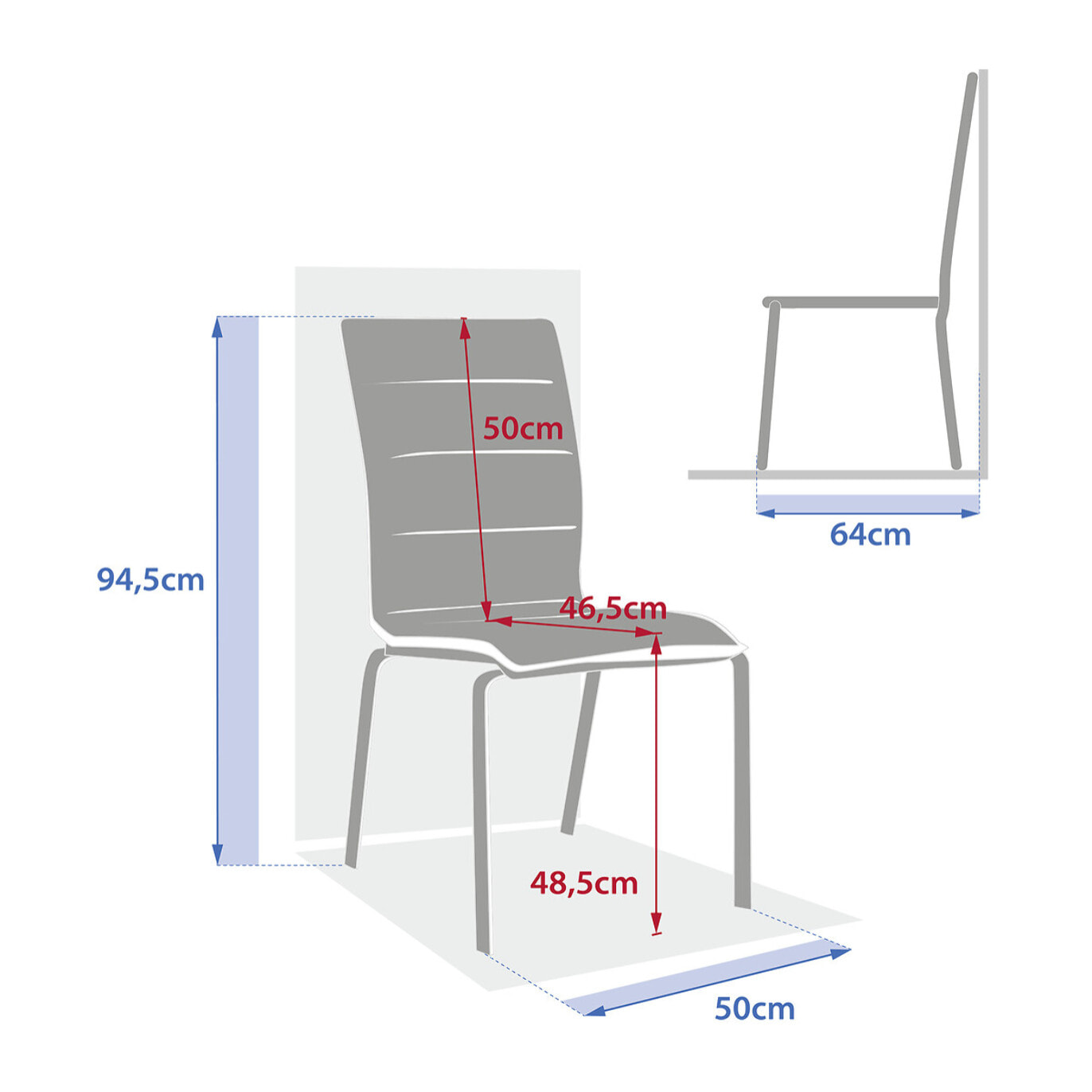 Chaise de jardin empilable "Diese" ivoire & argile aluminium et texaline