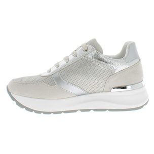 Armata di Mare Scarpe Donna Sneakers Casual Zip Laterale con Soletta in Memory Foam AMD S61H10 Lt Grey Silver